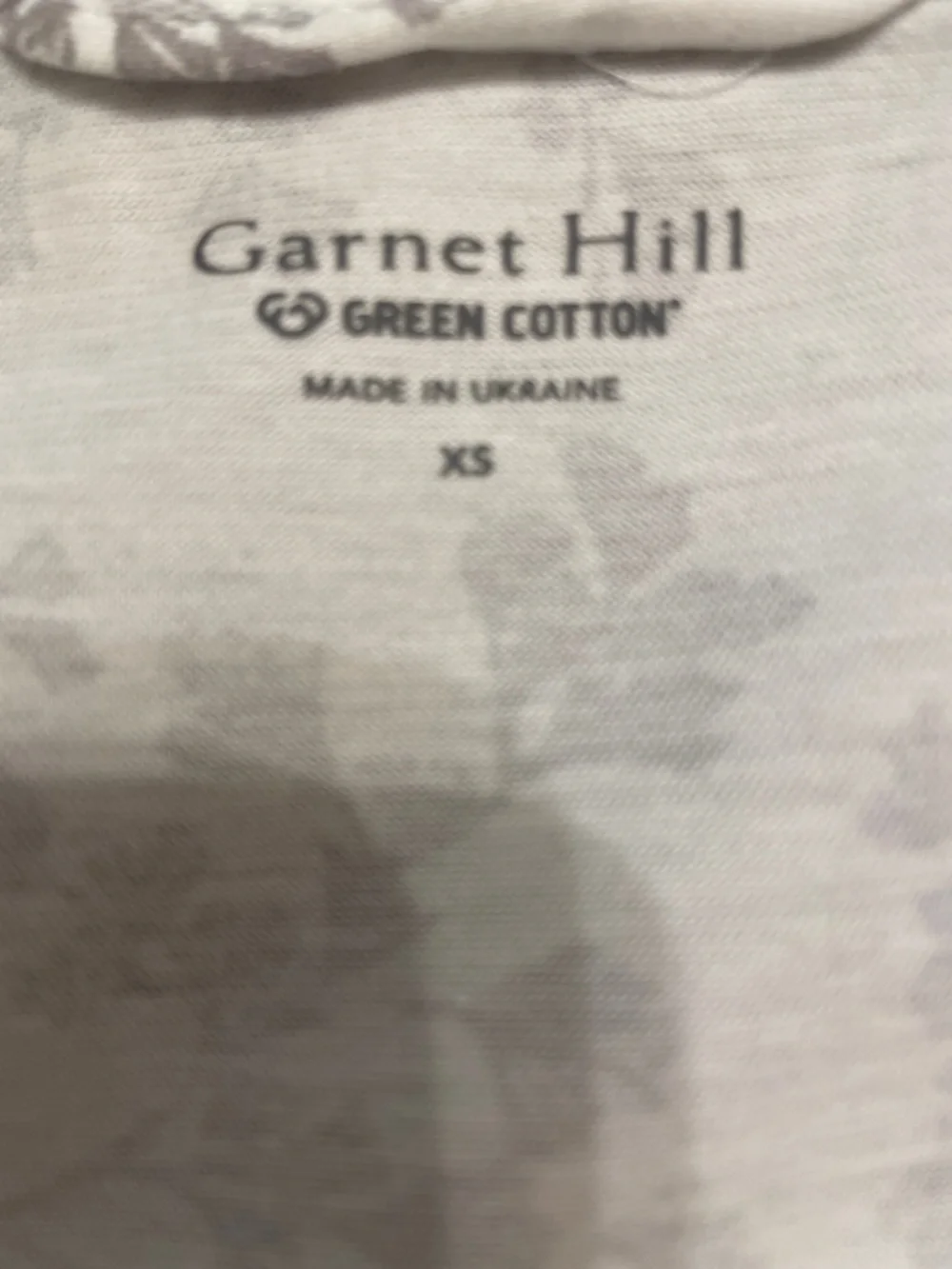 Garnet Hill Cream Robe with Gray Floral Print - Picture 4 of 6